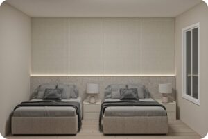 تصميم غرفة نوم مبتكرة: أفضل أثاث غرفة النوم في السعودية 2026 5 غرف نوم أطفال بسريرين مميزة وعصرية