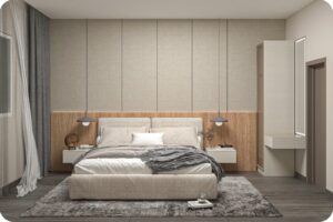 تصميم غرفة نوم مبتكرة: أفضل أثاث غرفة النوم في السعودية 2026 4 يعتبر غرف النوم الخشبية من أفضل أنواع الغرف