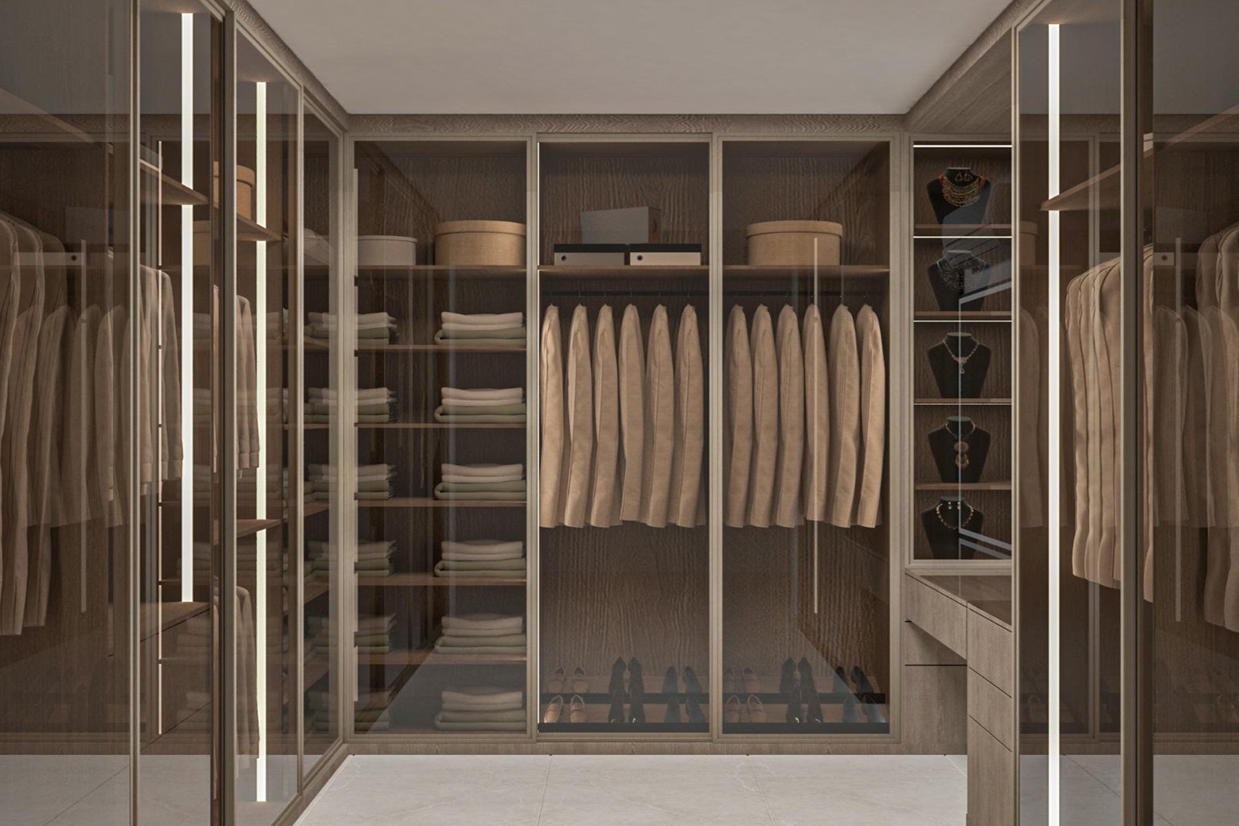 تفصيل غرف ملابس حسب الطلب في الرياض