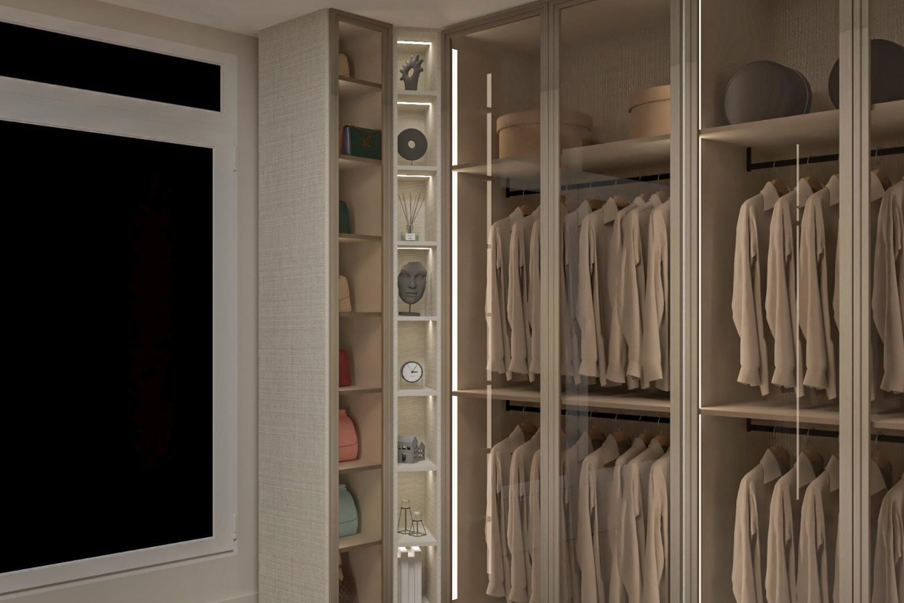 تفصيل غرف ملابس حسب الطلب في الرياض