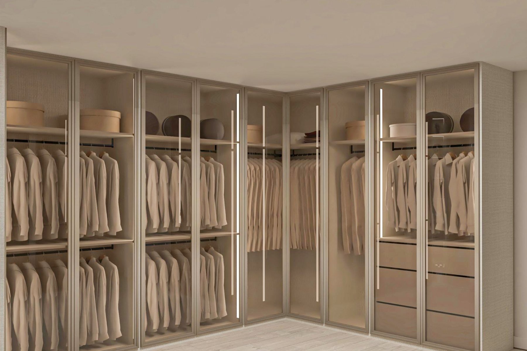 تفصيل غرف ملابس حسب الطلب في الرياض