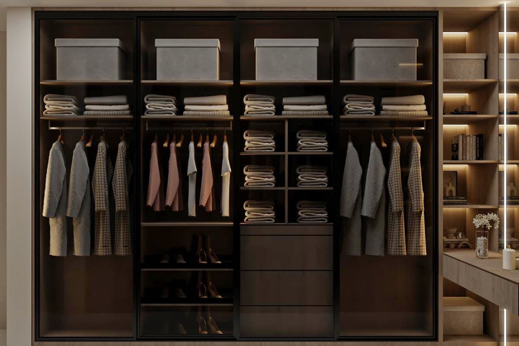 تفصيل غرف ملابس حسب الطلب في الرياض