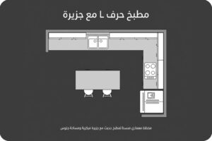 تصميم مطبخ في الرياض: الدليل العملي لاختيار تصاميم مطابخ حديثة تدوم 1 تصميم مطبخ حرف L مميز واحترافي