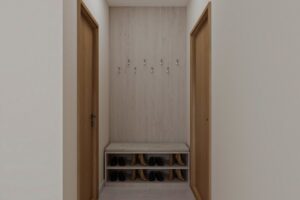 مدخل استقبال: الدليل الشامل لتصميم مداخل مثالية في السعودية 3 مدخل منزل مودرن مع وحدة أحذية ومقعد جلوس