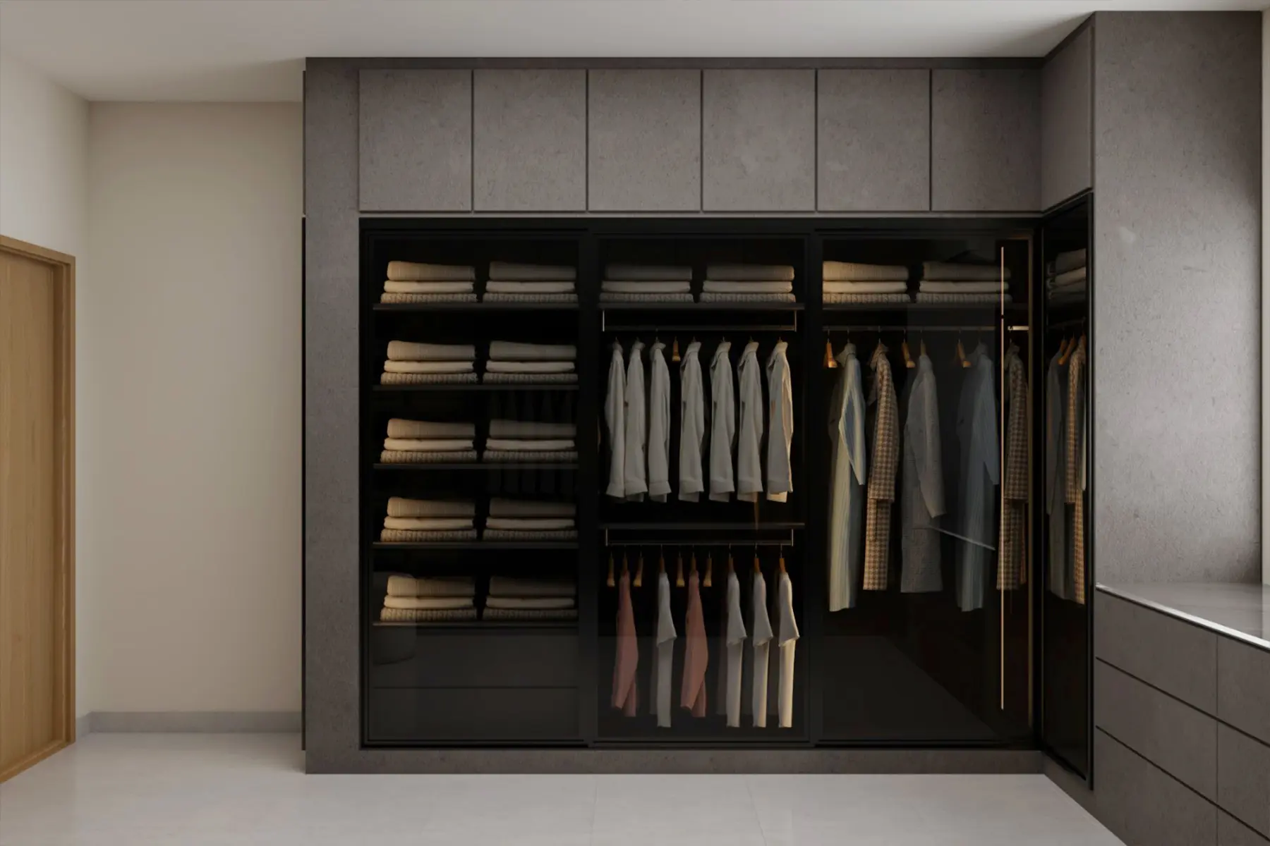 أكثر الحلول كفاءةً في غرف الملابس الواسعة