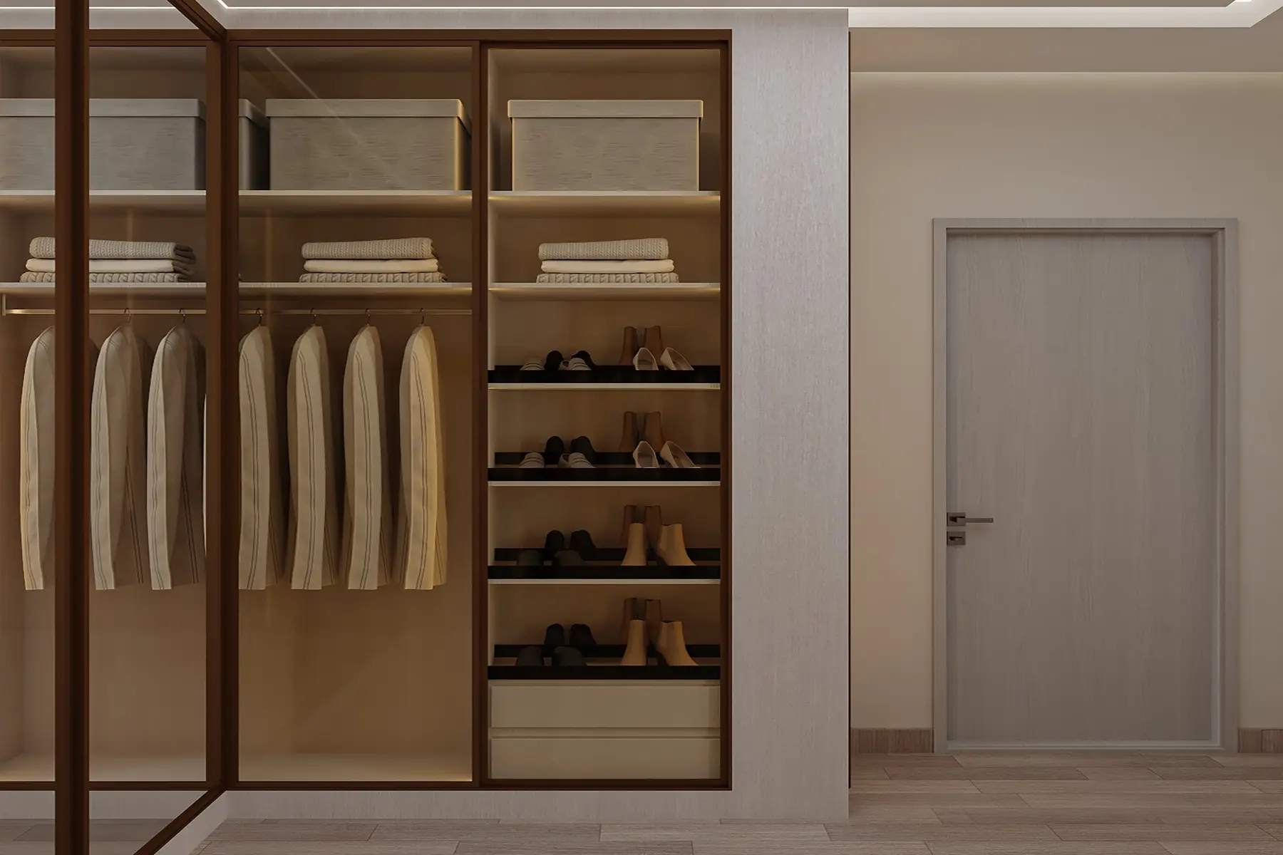 أكثر الحلول كفاءةً في غرف الملابس الواسعة