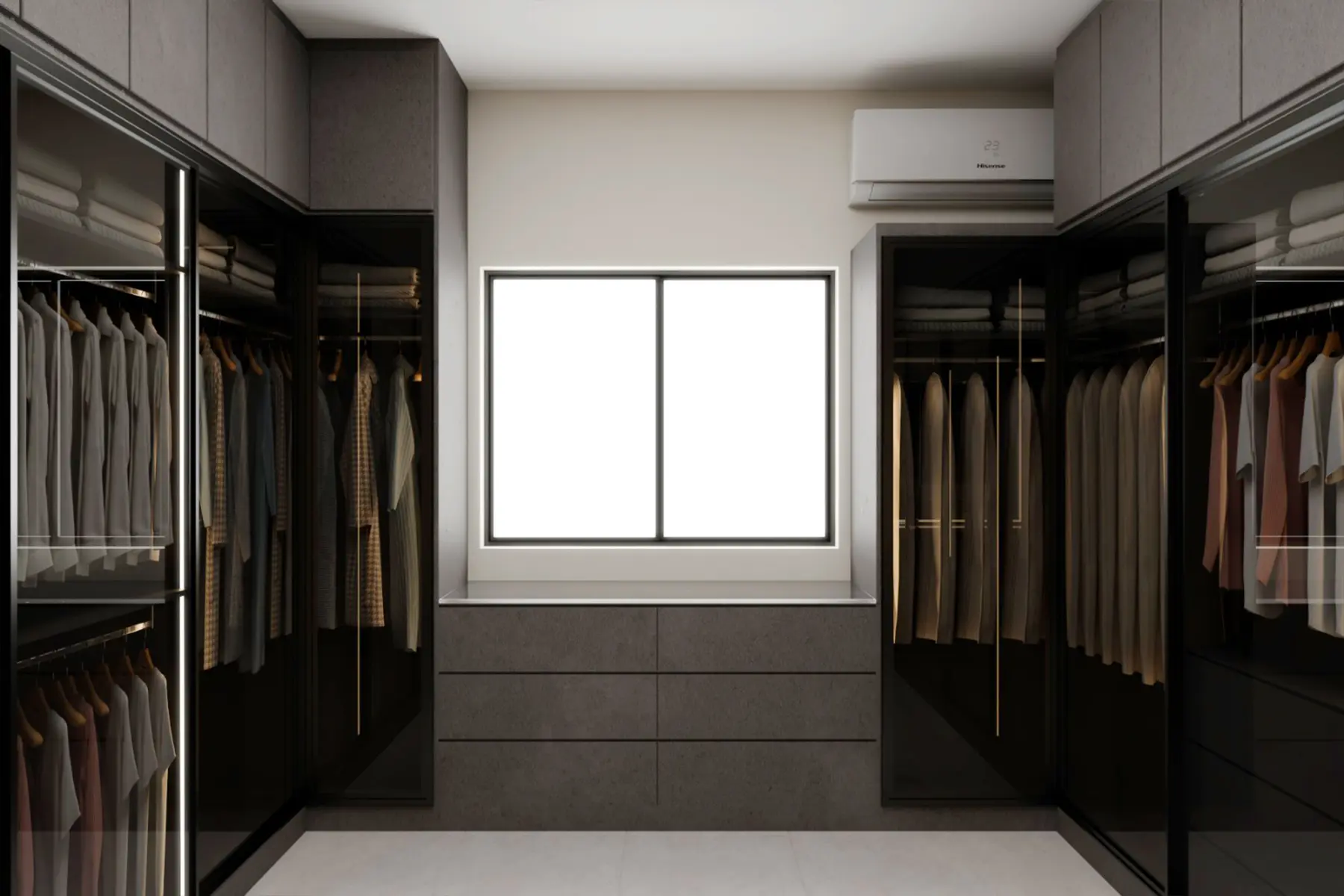 أكثر الحلول كفاءةً في غرف الملابس الواسعة