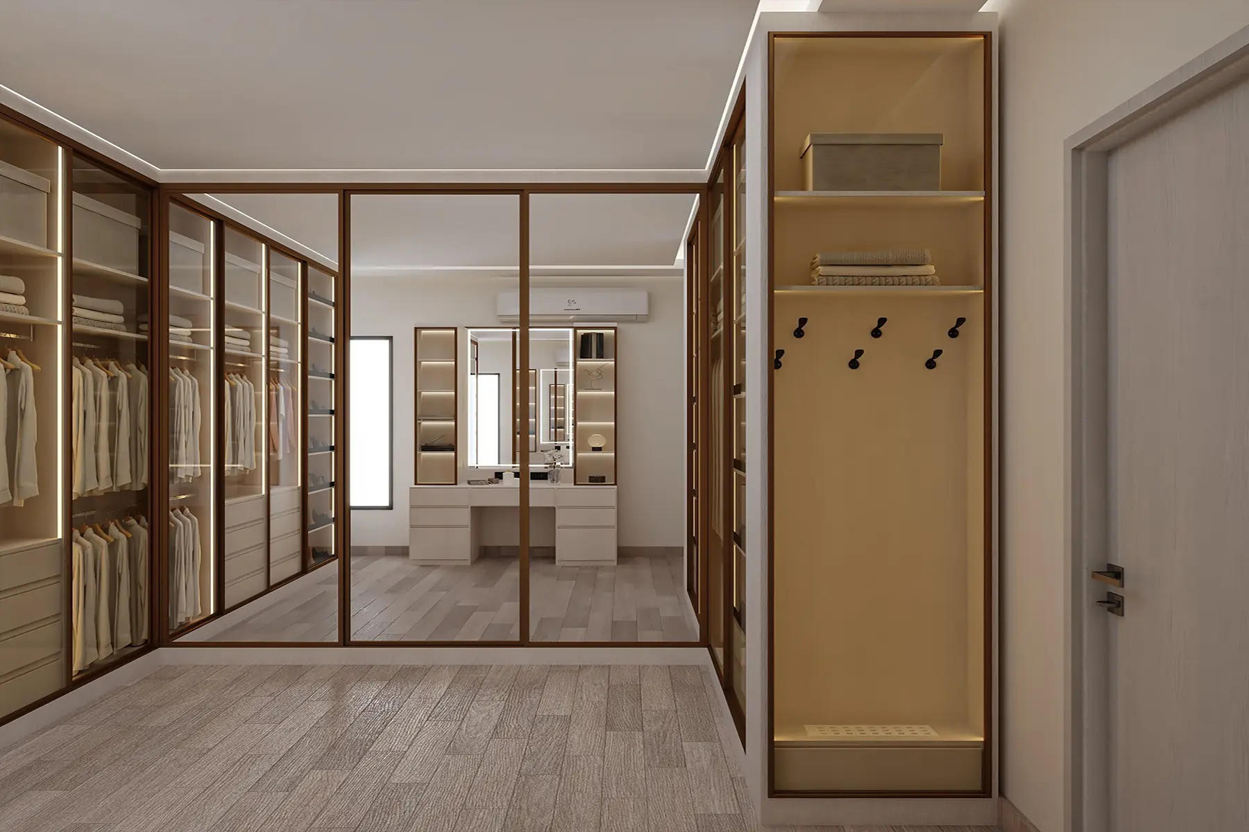 أكثر الحلول كفاءةً في غرف الملابس الواسعة