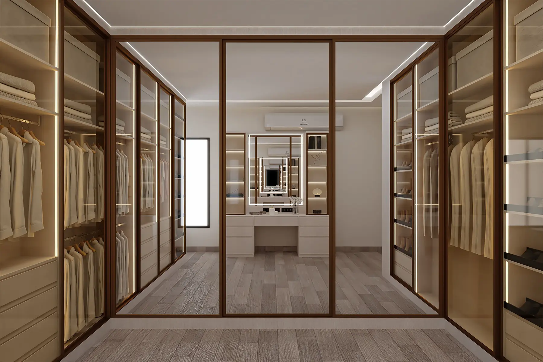 أكثر الحلول كفاءةً في غرف الملابس الواسعة