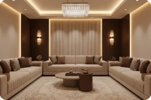 أثاث مودرن يناسب المساحات الواسعة