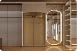 تفصيل أثاث أم اثاث جاهز؟ أيهما يناسب منازل السعودية 2026 4 يعتبر التخزين المخفي من أهم مميزات تفصيل دولاب والتي يجب مراعتها