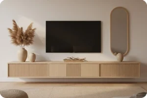 دهانات الجدران الفاتحة تناسب اثاث مودرن خشب