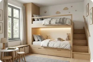 تصميم غرفة الطفل: 10 نصائح لغرفة مريحة مع أفضل سراير اطفال 7 سرير دورين للأطفال يوفر المساحة في الغرفة