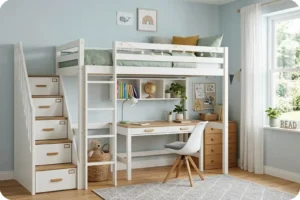تصميم غرفة الطفل: 10 نصائح لغرفة مريحة مع أفضل سراير اطفال 4 وحدات التخزين وتخصيص مكان للدراسة من أهم معايير تفصيبل غرفة أطفال