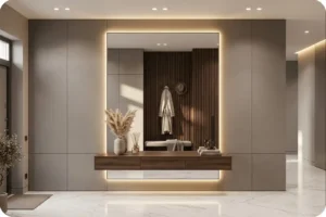 أثاث غرفة نوم: دليل اختيار تصميم مثالي من محلات اثاث الرياض 10 لا تنس اختيار مرآة مناسبة في مداخل البيت